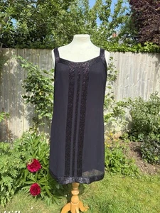20'S STYLE BEADED DRESS GATSBY PARTY PRINCIPLES BEN DE LISI 14 16 FORMAL - Picture 1 of 10