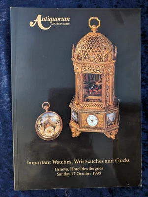 Important watches Wristwatches and clocks Antiquorum 1993 livre horlogerie - Photo 1/2