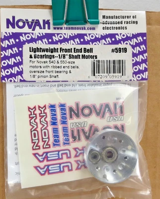 Novak 5919 Lightweight Front End Bell & Bearings 1/8" Shaft Motors Set NOS - Image 1 of 2