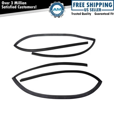 Upper Door Weatherstrip Seal Kit Set Pair for 66-77 Ford Bronco Truck New - Image 1 of 3