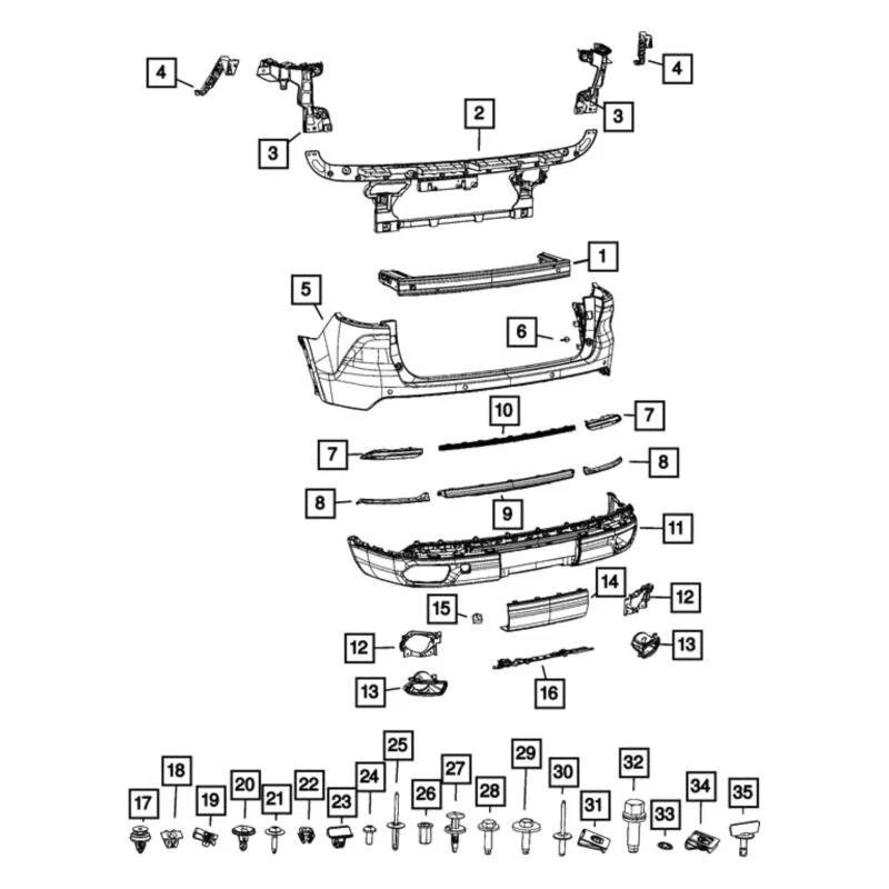 For Jeep Grand Cherokee L 2021-2023 Mopar 6XY41SZ0AB Exhaust Tail Pipe Tip — 第 1/1 张图片