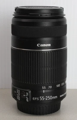 Canon EF-S 55-250mm f/4-5.6 IS II Telephoto Zoom Lens Tested Works Good Conditio - Image 1 of 3