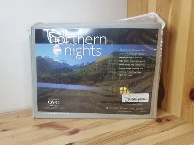 Nuevo juego de sábanas dobles Northern Nights Soft AQUA 100 % algodón egipcio 2005 QVC JO+ Foto 1 de 3