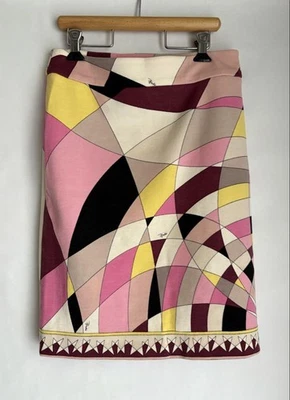 EMILIO PUCCI Falda Ajustada XS-S Talla W75cm Lana Mujer Hasta la Rodilla Multicolor Foto 1 de 4