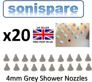 Shower Nozzles Grey 4mm Rubber silicon nozzle nipple replacement water spray - Picture 1 of 4