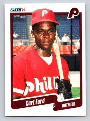 Curt Ford 1990 Fleer #557 Philadelphia Phillies - Image 1 of 2
