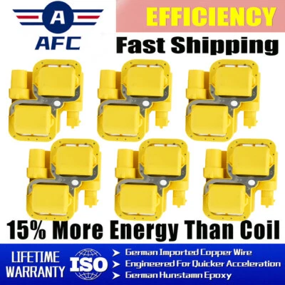 6 Ignition Coil Pack For Mercedes Benz B200 E320 E430 E500 E55 G500 G55 UF359 Foto 1 de 4