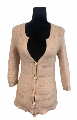 Cárdigan Juicy Couture Talla M Rosa Desnudo Lana/Angora/Cachemira Foto 1 de 4