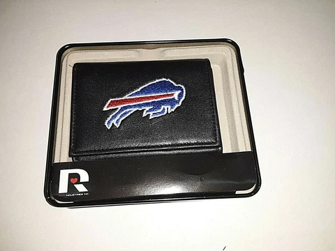 Buffalo Bills NFL Embroidered Leather Tri-fold Wallet Cover