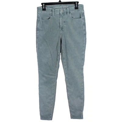 Pantalones ajustados de pana de tiro alto American Eagle para mujer talla 6 azules Foto 1 de 4