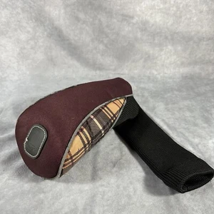 Callaway Brown Plaid Golf Club Head Sock Cover Number 1 Driver Golfing - Picture 1 of 4