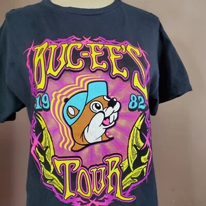 Camiseta Buc-ee's Mujer M Negra Metal Tour Neón Gráfico Años 80 Aspecto Retro - Imagen 1 de 12