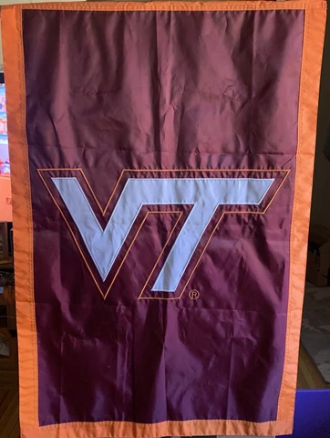 Hokies VT Banner Flag Virginia Tech Vertical 3x4 ft Two Sided Heavy Duty Large Cover