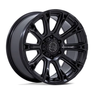 18" Black Rhino Hard Alloys BR020 Diamondback Matte Black 18x9 5x5 -12mm Wheel - Picture 1 of 8