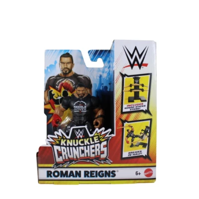 Figura de acción Camisa Mattel WWE Knuckle Crunchers Roman Reigns Needle Mover Foto 1 de 4