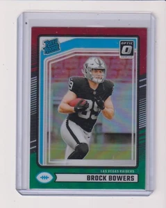 2024 OPTIC RED GREEN #394 BROCK BOWERS RC - LAS VEGAS RAIDERS - Picture 1 of 1
