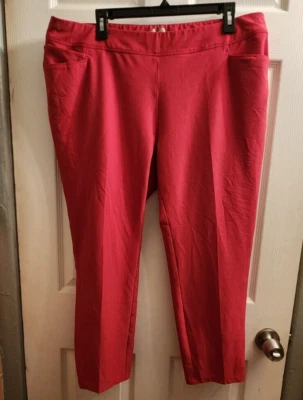 Предварительно любимые женские укороченные брюки для гольфа средней высоты Adidas пурпурный полиэстер - Изображение 1 из 4