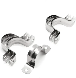 16Pcs 1 1/4 Inch Stainless Steel Conduit Clamps, Two Hole Strap U Bracket Rigid - Picture 1 of 12