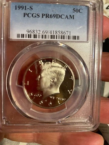 1991-S 50c PCGS PR 69 DCAM Cover