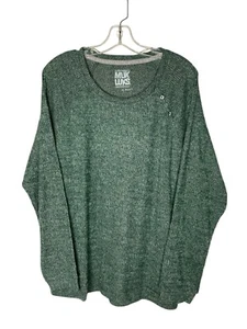 Top manga larga MUK LUKS Lumberjack Lounge acanalado cepillado A555452 verde talla XL nuevo - Imagen 1 de 8