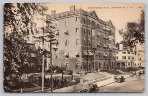 Tarjeta postal sin publicar Rockingham Hotel Portsmouth NH New Hampshire Street View de 1930 - Imagen 1 de 3