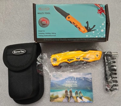 RoverTac Multi Tool Knife Gold Great For Camping, Hunting, Hiking, Fishing - Image 1 of 4