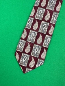 Vintage Mark Shale by M. Pendleton Neck Tie Checkerboard Paisley Hand Made - Picture 1 of 8