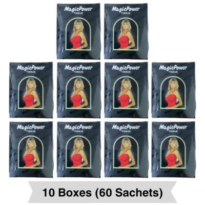 10 cajas de tejido antiséptico Super Magic Man (60 sobres) eyaculación retardada Foto 1 de 4