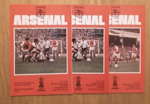 Arsenal 1979/80 Heim FA Cup Programme aus Speisekarte - Bild 1 von 4