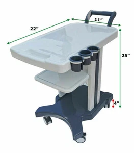 1 PC Portable 3 Holes Mobile Trolley Cart for Ultrasound Imaging Scanner System - Picture 1 of 11
