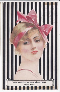 CARTOLINA MES PENSEES ET MES REVES SONT PORU VOUS 1917 ARTISTIQUE SERIES 13-166 - Imagen 1 de 1