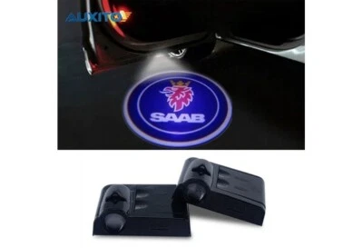 ✅✅ LED SOTTOPORTA SOTTO PORTA PER TUTTE AUTO CON LOGO SAAB A BATTERIA FACILI✅ - Immagine 1 di 4