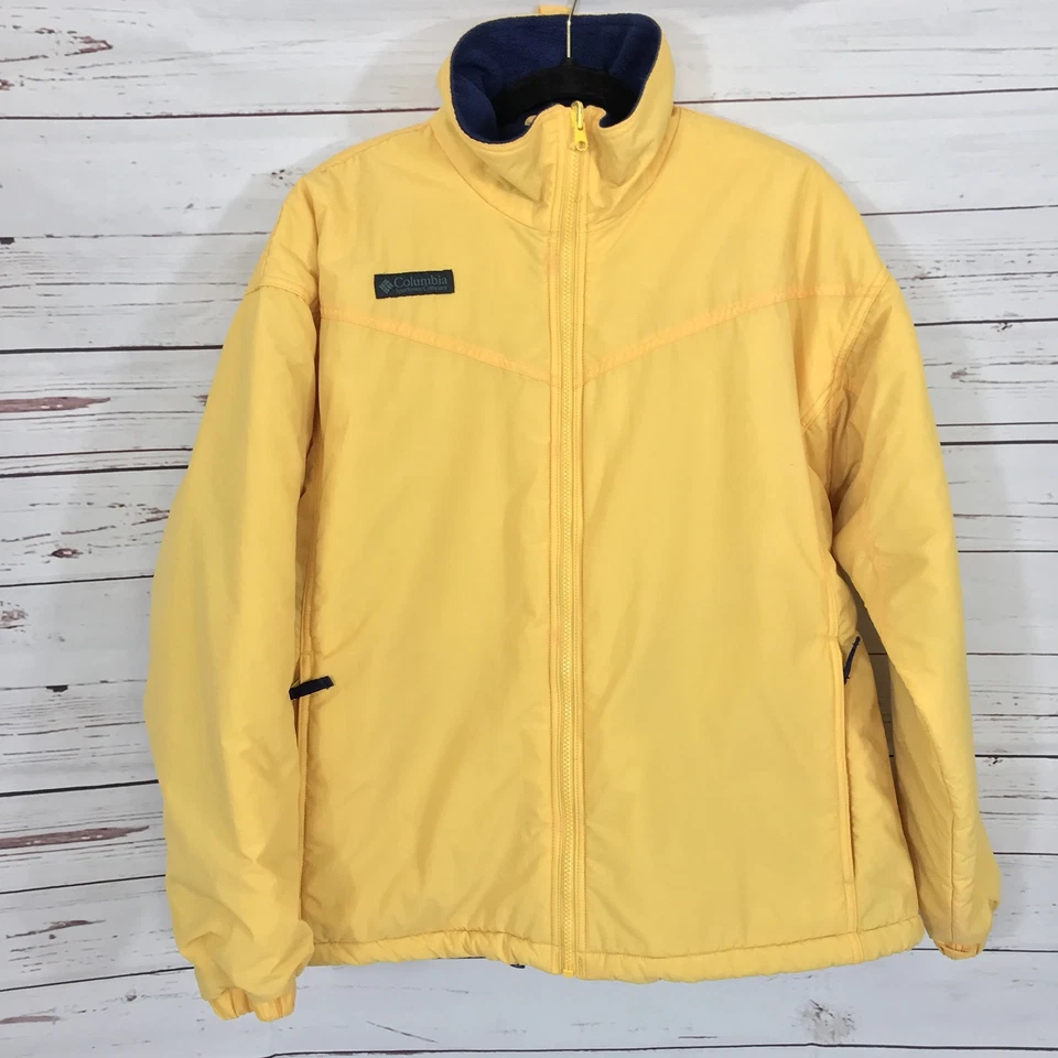 Columbia mens  jacket yellow fleece lined Size Large - Image 1 of 4