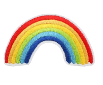 RAINBOW - Embroidered Iron-On/ Sew-On Patch - Image 1 of 3