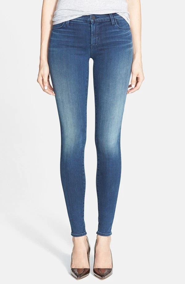 Nuevos pantalones de mezclilla elásticos súper ajustados de tiro medio para mujer marca J 620 Foto 1 de 1