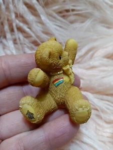 Cherished Teddie, Tumbling Teddies Mini Bear Gold Ribbon & Rainbow Miniature  - Picture 1 of 14
