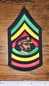 Rasta Selassie H. I. M. Freedom Fighter Jamaica Colors Shoulder Rank Patch - Picture 1 of 1