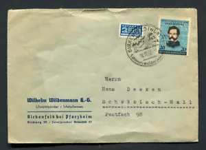 Germania - BRD: Preziosa copertina del 1952 - Birkenfeld - annullamento fantasia - usato - Foto 1 di 1