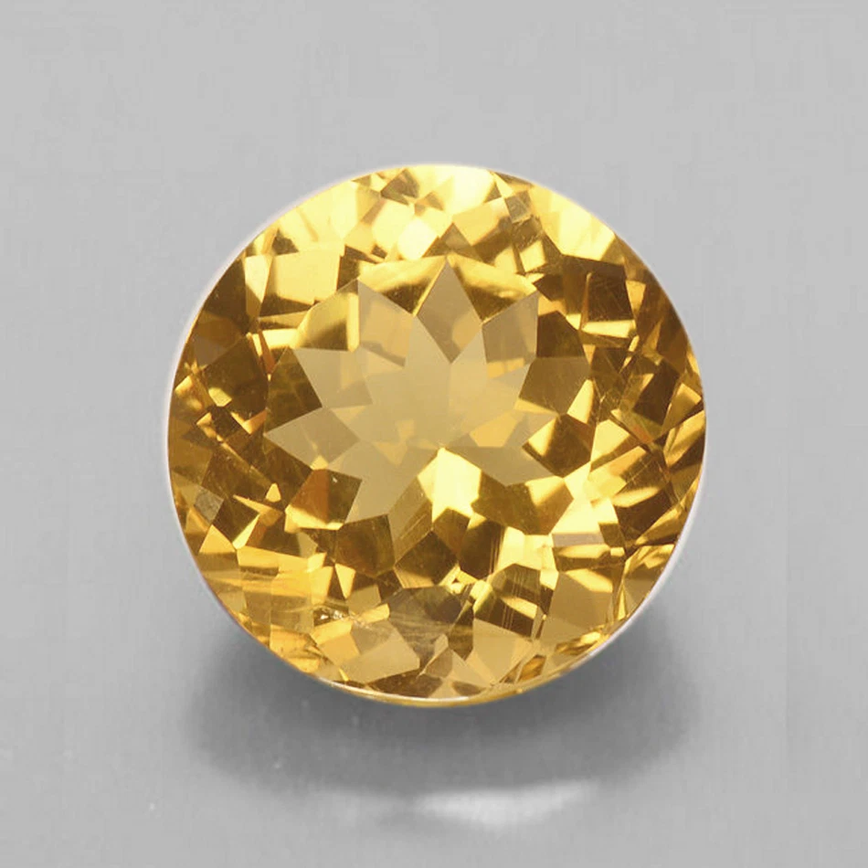 PIEDRA PRECIOSA SUELTA CITRINO GENUINO AMARILLO DORADO FACETADO REDONDO 4mm / 5mm / 6mm Foto 1 de 1