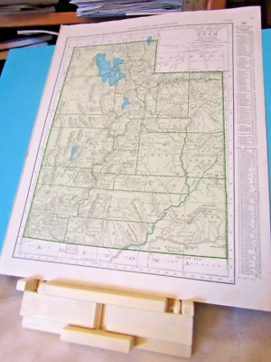 1949 mapas estatales Utah y Vermont 14x11" hoja condados ciudades pueblos Foto 1 de 4