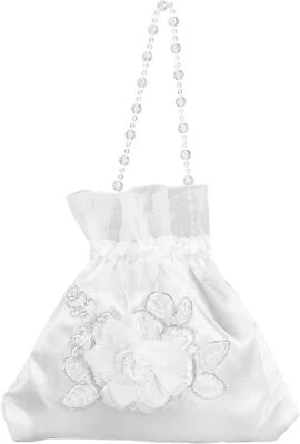 Bolso de Mano CRASPIRE Boda Novia 8.38x8.7 Rosa Satinado Nupcial Bolso de Dinero...  Foto 1 de 4