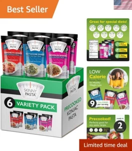 The Real Healthy Konjac Shirataki Noodles, 6 Pack - Low-Calorie & Gluten-Free - Picture 1 of 9