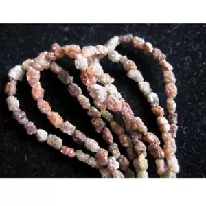 Natural Red Raw Diamond Rough diamond Tumbles Beads 2mm - 4mm strand 4/8/16 inc - Picture 1 of 5