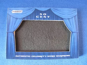 2010 Razor Entertainment Jumbo Relic Card 50 centesimi rapper guardaroba indossato unità G - Foto 1 di 2