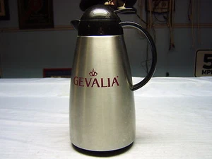 GEVALIA Thermal Lined Stainless & Black Coffee Pitcher - Picture 1 of 5