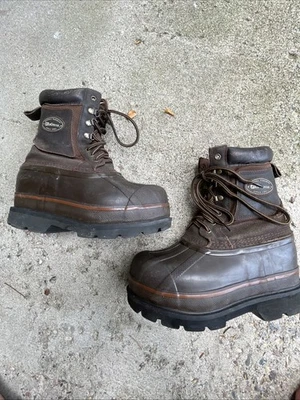 Botas de Invierno Pato Lacrosse Vintage Años 90 Cuero Superior Goma Inferior Talla 7 Foto 1 de 4