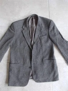 Vintage Mens Quality Designer JAEGER Woolen Sports Jacket Wool Check 23" pit-pit - Picture 1 of 1