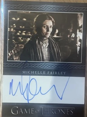 GAME OF THRONES Blue Style Autograph Card Michelle Fairley as Catelyn Stark - Image 1 of 2