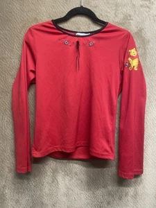 Winnie The Pooh Girl Medium 14/16 Long Sleeve Top Embroidered - Picture 1 of 7