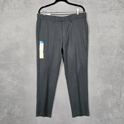Haggar Cool 18 Pro Dress Pants gray mens 34x29 4 way stretch no iron NEW - Image 1 of 4